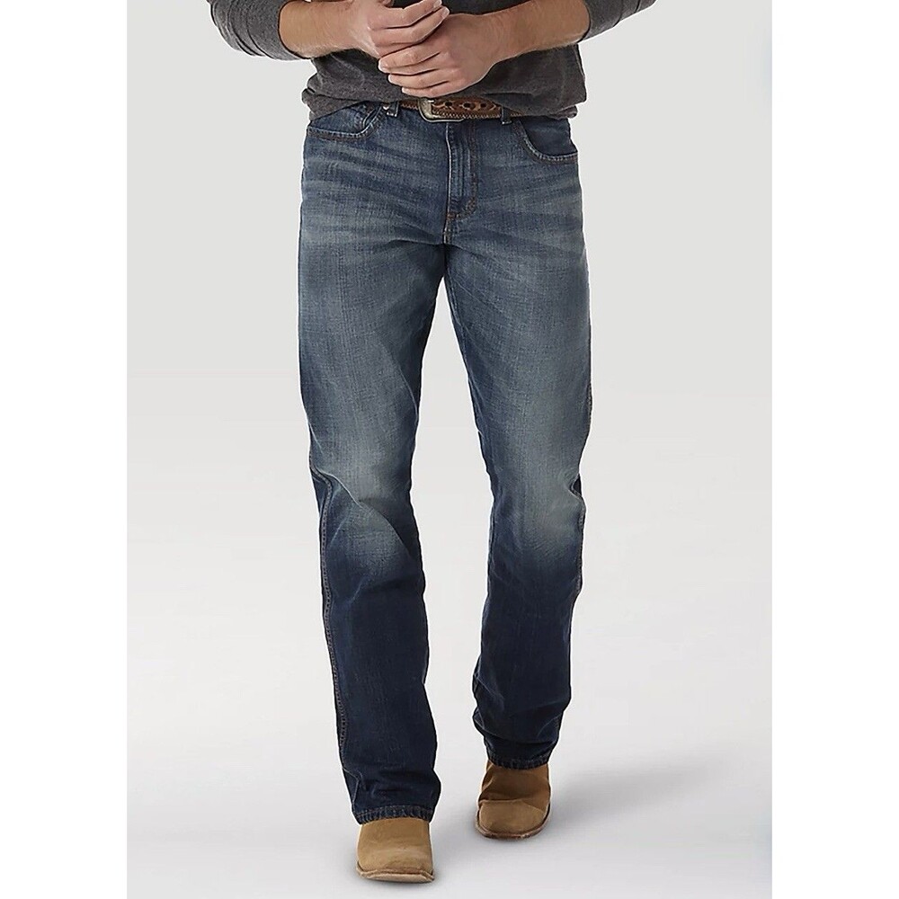 Wrangler Retro Jeans Men’s Size 34x32 Relaxed Boot Western Cowboy Dark Wash